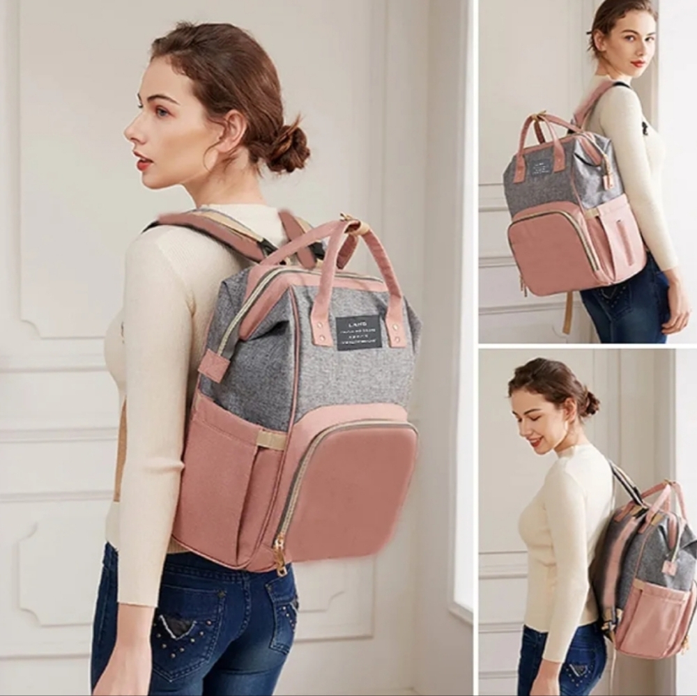 YOOFOSS | Diaper Bag, Pink & Gray